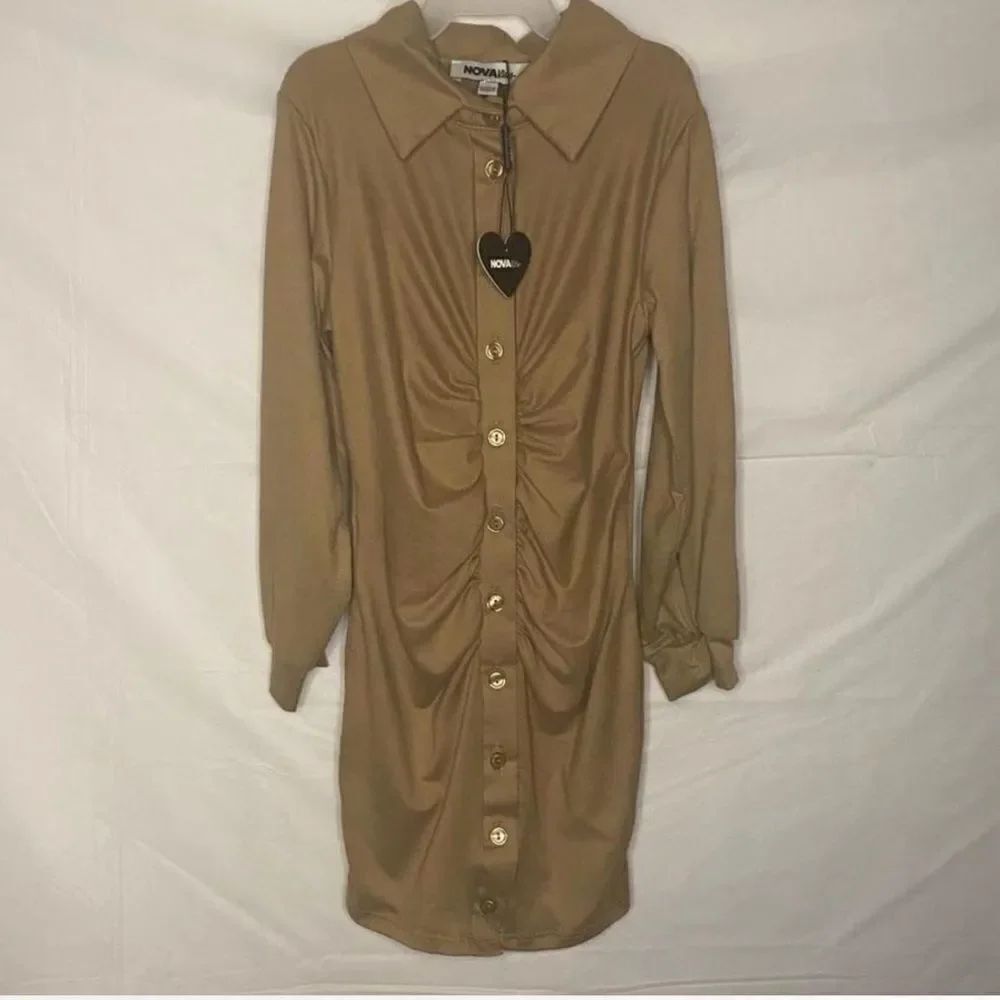 Fashion Nova Kids Ruched Shirt Dress Size 4